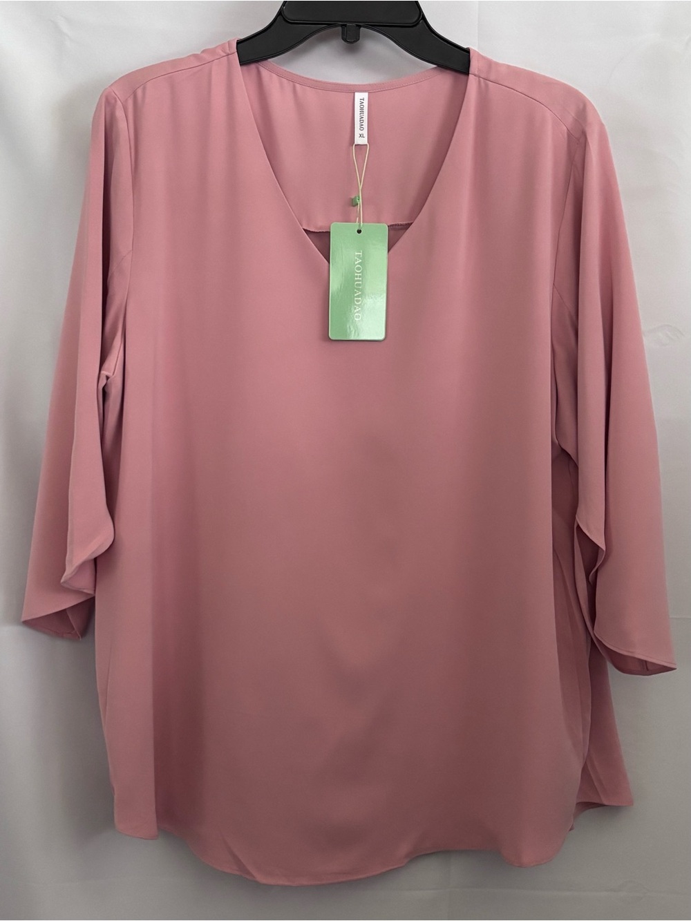 TAOHUADAO Vneck Split Sleeve Blouse Size XL - Picture 3 of 10